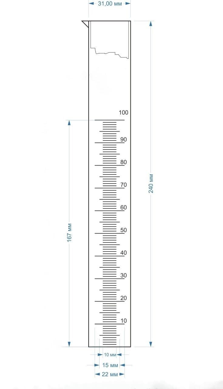 Цилиндр Приемный 100мл — изображение 2